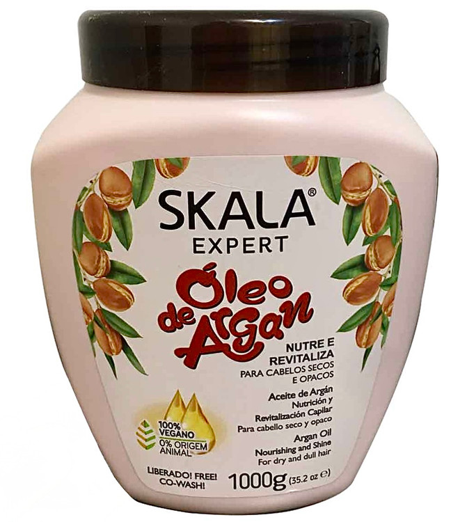 کرم نرم‌کننده و ترمیم‌کننده اسکالا مدل Óleo de Argan | روغن آرگان برای تغذیه و احیای موهای خشک و بی‌حالت | حجم ۱۰۰۰ گرمی | وگان و بدون سیلیکون